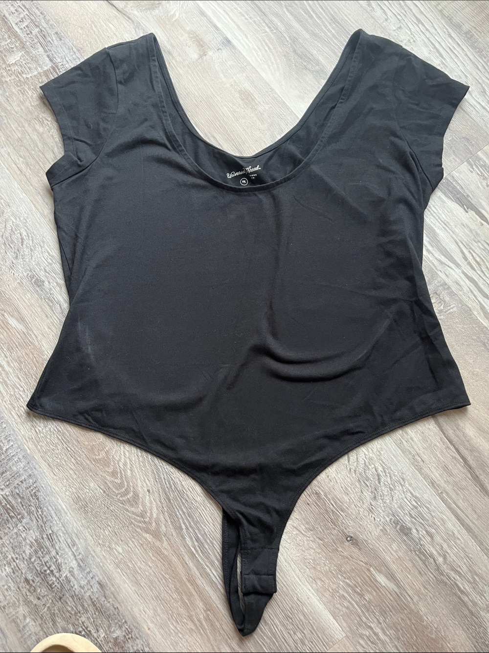 Universal Thread Black Scoop Neck Short Sleeve Bodysuit